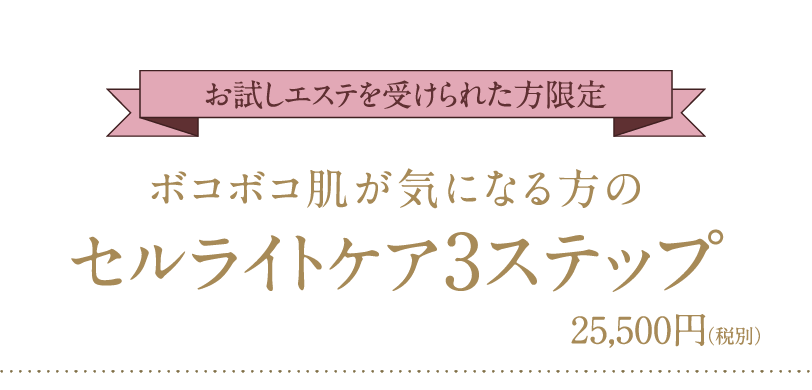 セルライトケア3ステップ